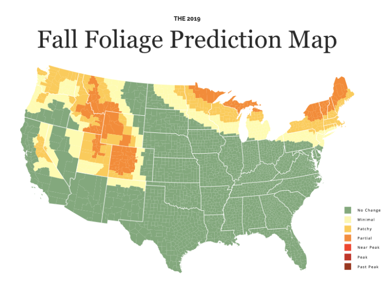 The 2019 Fall Foliage Prediction Map – Columbia County Current